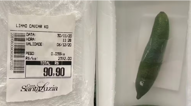 Conheça o limão-caviar, fruta exótica que pode custar mais de R$ 2 mil o quilo