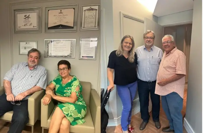 EX-PREFEITO BRAZ MELO E A EX-SECRETÁRIA Berenice MACHADO VISITAM A FOLHA DE DOURADOS